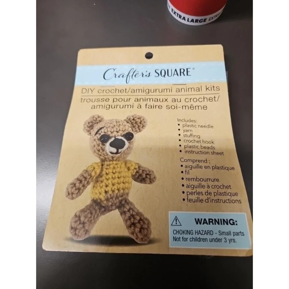Crafter's Square Crochet Amigurumi Animal Kit Set Bear Bunny Dog Cactus DIY Craf